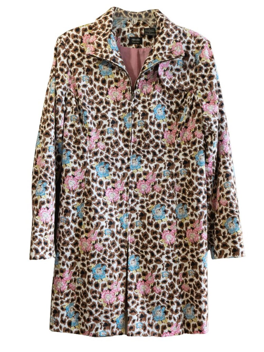 Vintage Y2k Leopard Coat Lorelai Twee Mod Floral Jacket